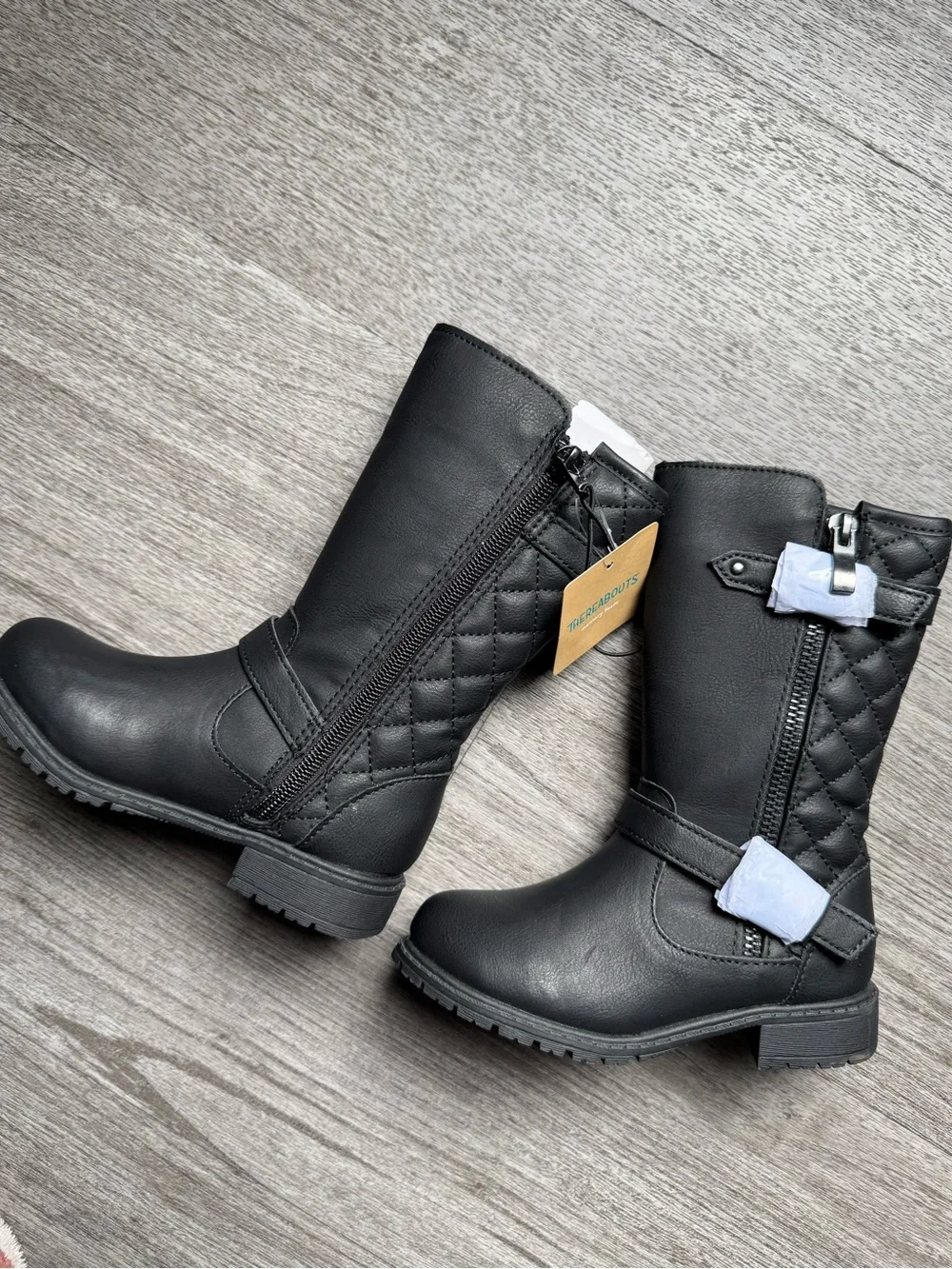 Girls' Black Mid-Calf Boots